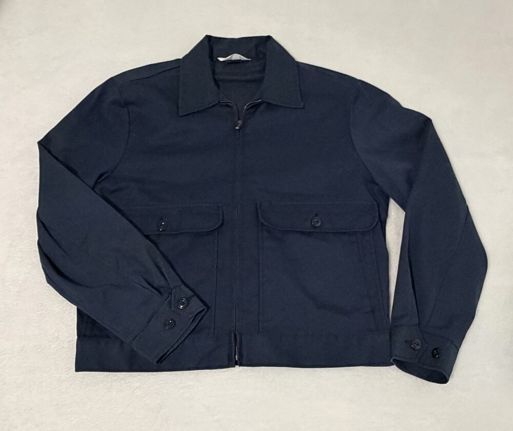 Vintage 1990s Topps Safety Apparel Coat Navy Blue Size 42 Regular Men’s